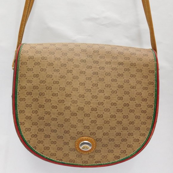 Gucci Handbags - VINTAGE GUCCI MONOGRAM CANVAS SUPREME WEB BAG